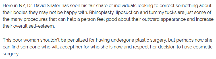 Divorce Over Plastic Surgery