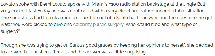 Demi Lovato Considering Breast Implants